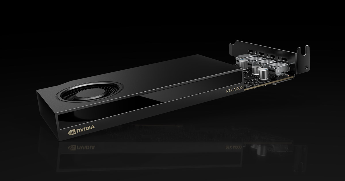 NVIDIA RTX A1000 GPU — official product image