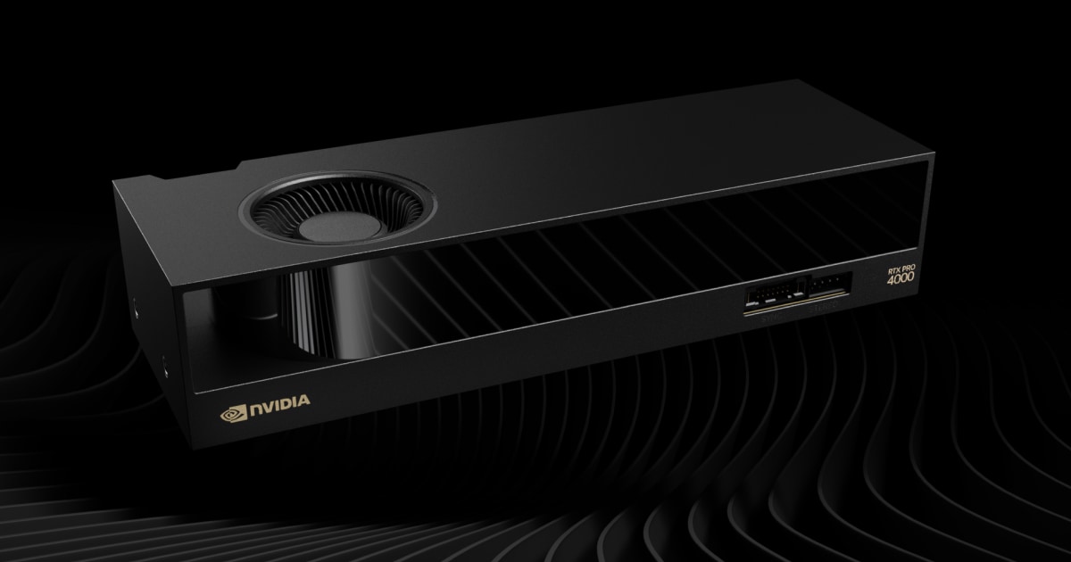 NVIDIA RTX PRO 2000 Blackwell GPU — representative product image (NVIDIA RTX PRO 4000 Blackwell SFF Edition shown)