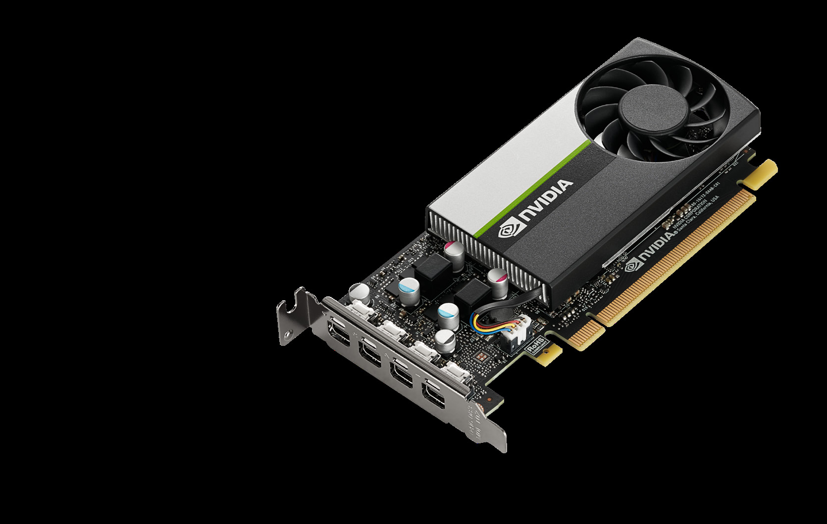 NVIDIA T600 GPU — representative product image (NVIDIA T1000 shown)